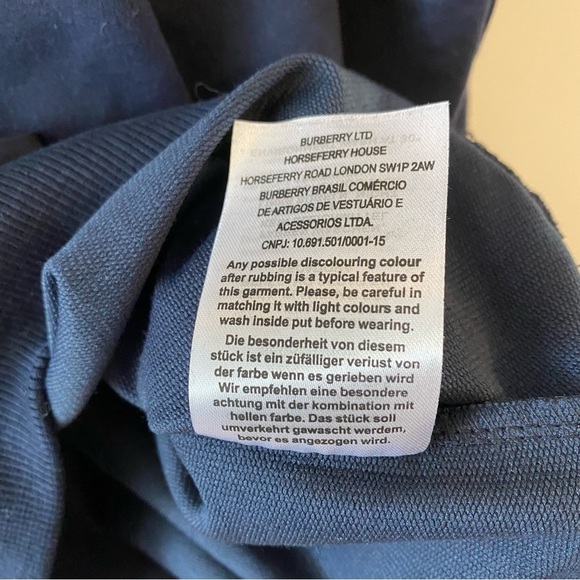 Vintage Burberry Blue Spellout Pullover Sweater Sweatshirt Top Men’s Size Large - Picture 11 of 11